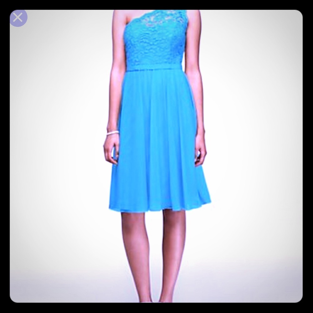 Davids Bridal one shoulder F15711